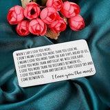 Valentines Day Gifts For Him Her Wallet Insert Card For Boyfriend Husband Wife Couple Gifts For Girlfriend Anniversary For Men Women Birthday Christmas When I Say I Love You National Boyfriend Day