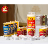 Ner Mitzvah 9 Day Yartzeit Candle - 3 Pack Kosher Yahrtzeit Memorial and Yom Kippur Candle in Plastic Holder