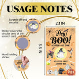 Halloween Games -50 Pack, Scratch Off Halloween Party Game, Spooky Party Activity For Groups Family Adults Festive Raffle Tickets, Holiday Games Ideas Activities Supplies, A09