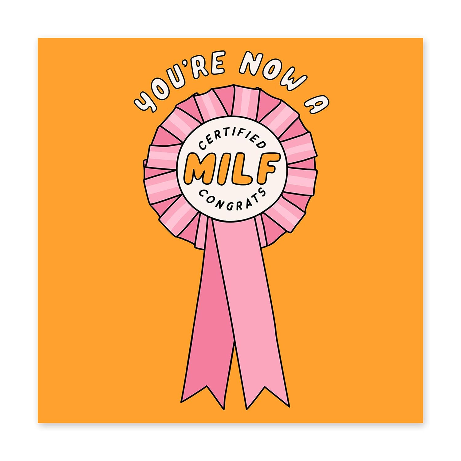 Mothers Day Card - Mom To Be - 'Certified Milf' - Gifts For New Moms, Expecting Mother, Pregnant Women, Mommy, Wife, Partner, Spouse, Aunt, Friend, Her - Comes With Fun Stickers