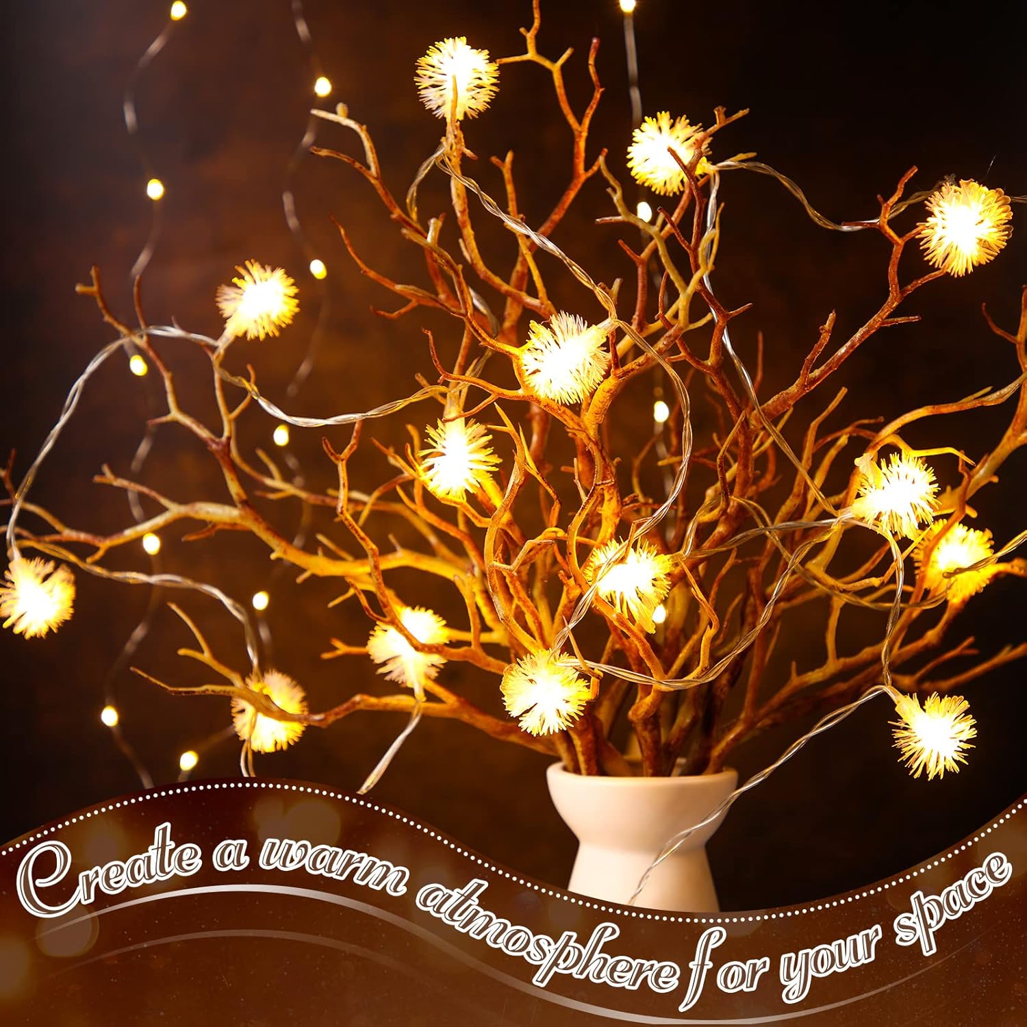 13.8 Inch Small Manzanita Branches Plastic Faux Branches Artificial Antler Shaped Tree Branch Decorative Plant Twigs For Home Wedding Table Centerpiece Festival Decors(Light Brown,10 Pieces)