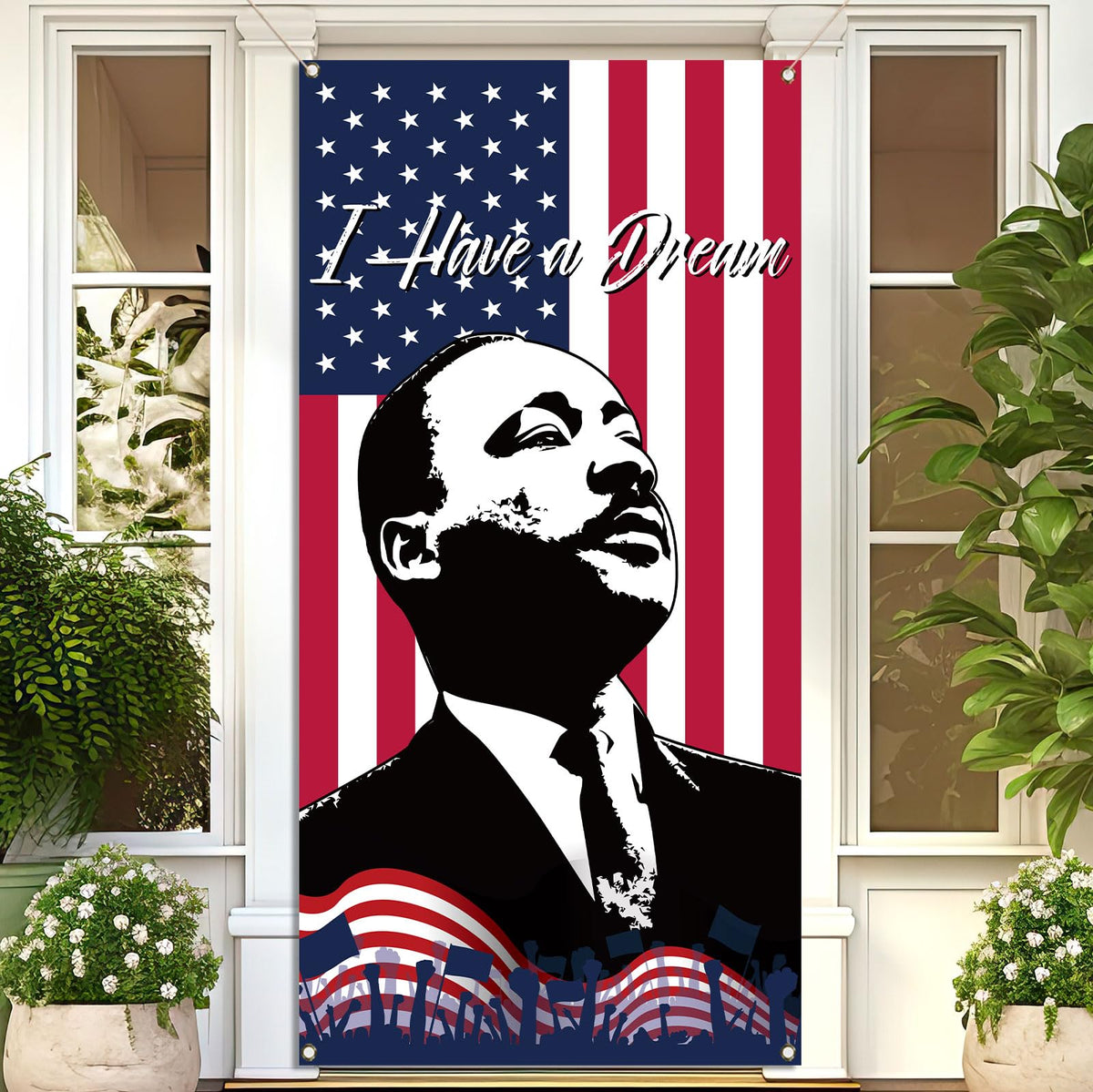 I Have A Dream Door Cover Martin Luther King Jr. Day Decorations Black History Month MLK Day School Classroom Office Door Decor