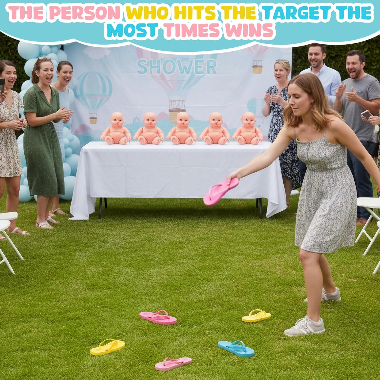 16 Pcs Funny Baby Shower Chancla Game Activities Baby Shower Games How To Throw The Chancla At Their Bad Ass Doll Babies Showers Game Gender Reveal