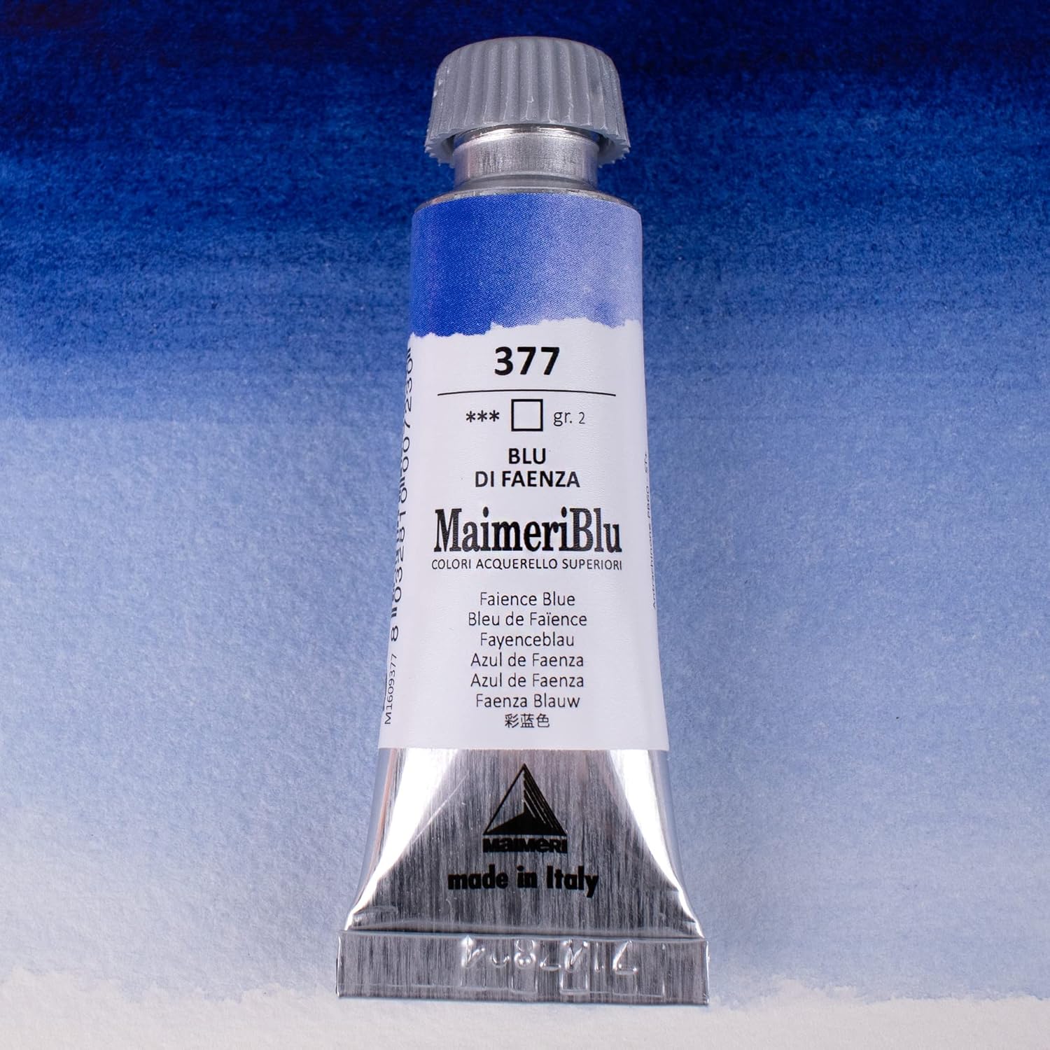 MaimeriBlu 12ml Single-Pigment Watercolor Paint - Faience Blue PB60 Professional Watercolor Paint - Lightfast and Transparent Watercolor Paint Tube for Artists