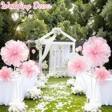 3Pcs Giant Flowers For Decoration, 5.9Ft Large Artificial Silk Flower With Stems And Stands, Wedding Party Banquet Graduation Home Garden Shop Window Photography Props Background Decor?Pink?