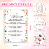 Wildflowers Wedding Games Cards, Would She Rather Games, Spring Flowers Theme Bridal Shower Game, Bachelorette Party Supplies Engagement Party Favors, Boho Bridal Shower Decorations -04