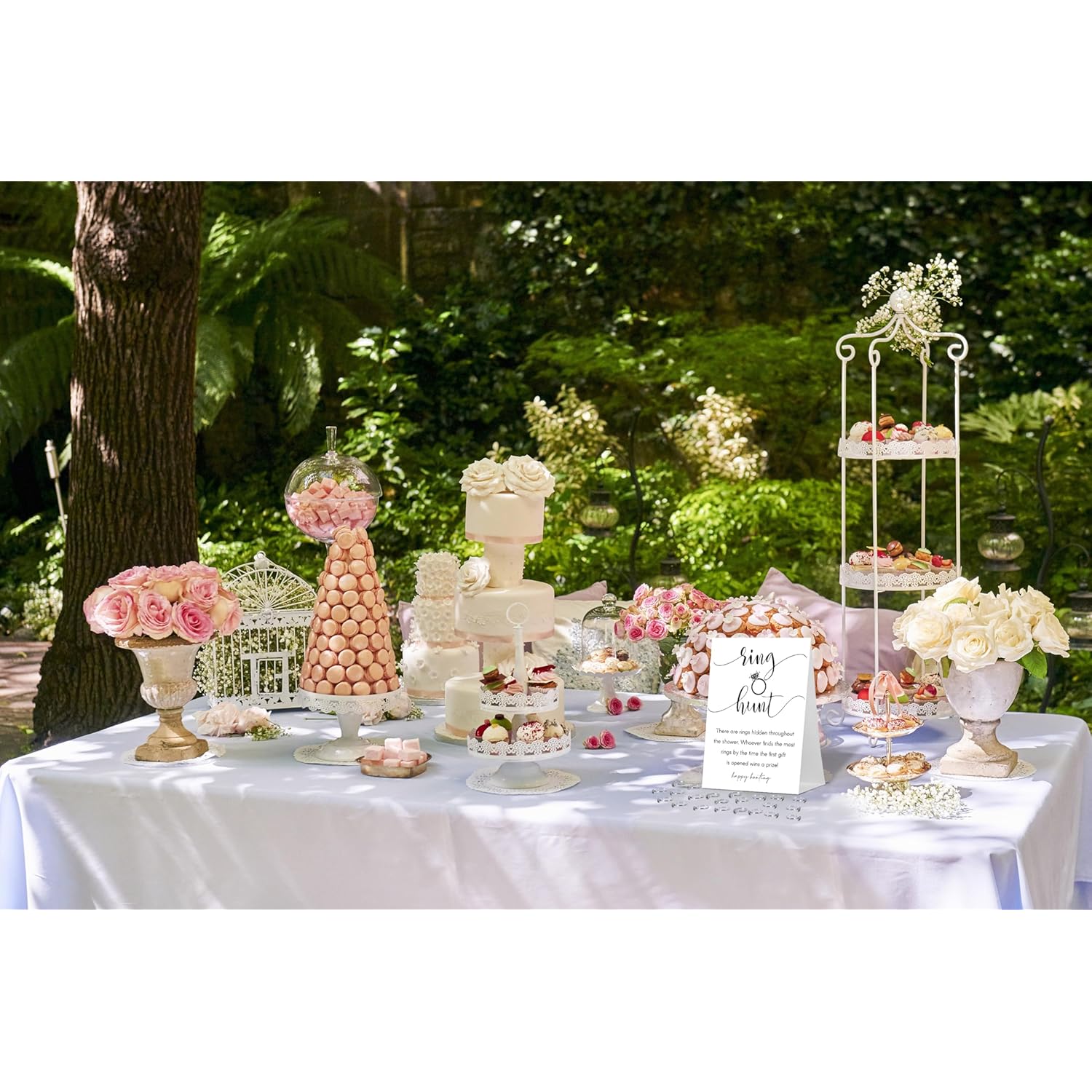 The Ring Hunt Game, Bridal Shower Games With Rings-One Sign And 30 Rings, Bridal Shower And Wedding Shower Games For Guests, Engagement Party Game, Bridal Shower Decorations-Ls1