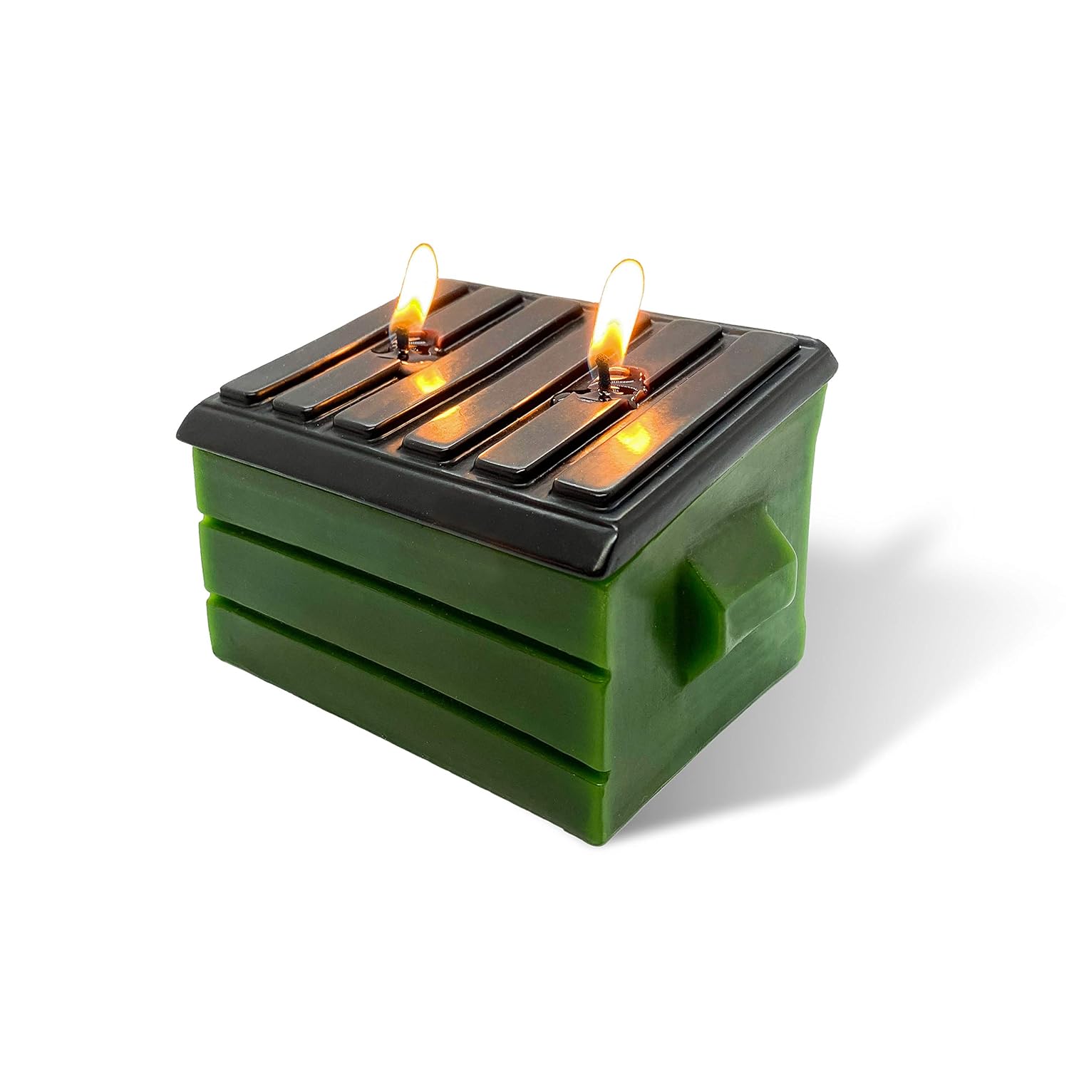 | Large Dumpster Fire Candle | Parafin Wax | Unique Funny Gift Novelty Adults Can Enjoy! (Unscented)