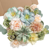 Artificial Flower Combo Fake Peony Rose Silk Flowers For Diy Wedding Bridal Bouquet Centerpieces Arrangements Party Decorations