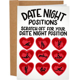 Funny Scratch Off Valentine'S Day Card For Him 5 X7 Inch | Funny Anniversary Card For Boyfriend Husband Fiance | Naughty Scratch Off Valentine Greeting Card Positions Gift For Men