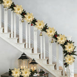 Glitter Poinsettia For Christmas Tree, 12 Pcs Artificial Christmas Flowers With Clips Stems Xmas Tree Ornaments For Wedding Party Wreath Decoration (New Gold)