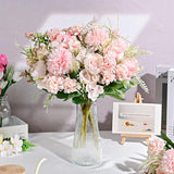 12 Bundles Peonies Artificial Flowers Silk Flowers Fake Peony Bouquet Faux Peonies Flowers Bulk For Wedding Decor Centerpiece Table Decorations (Pink)