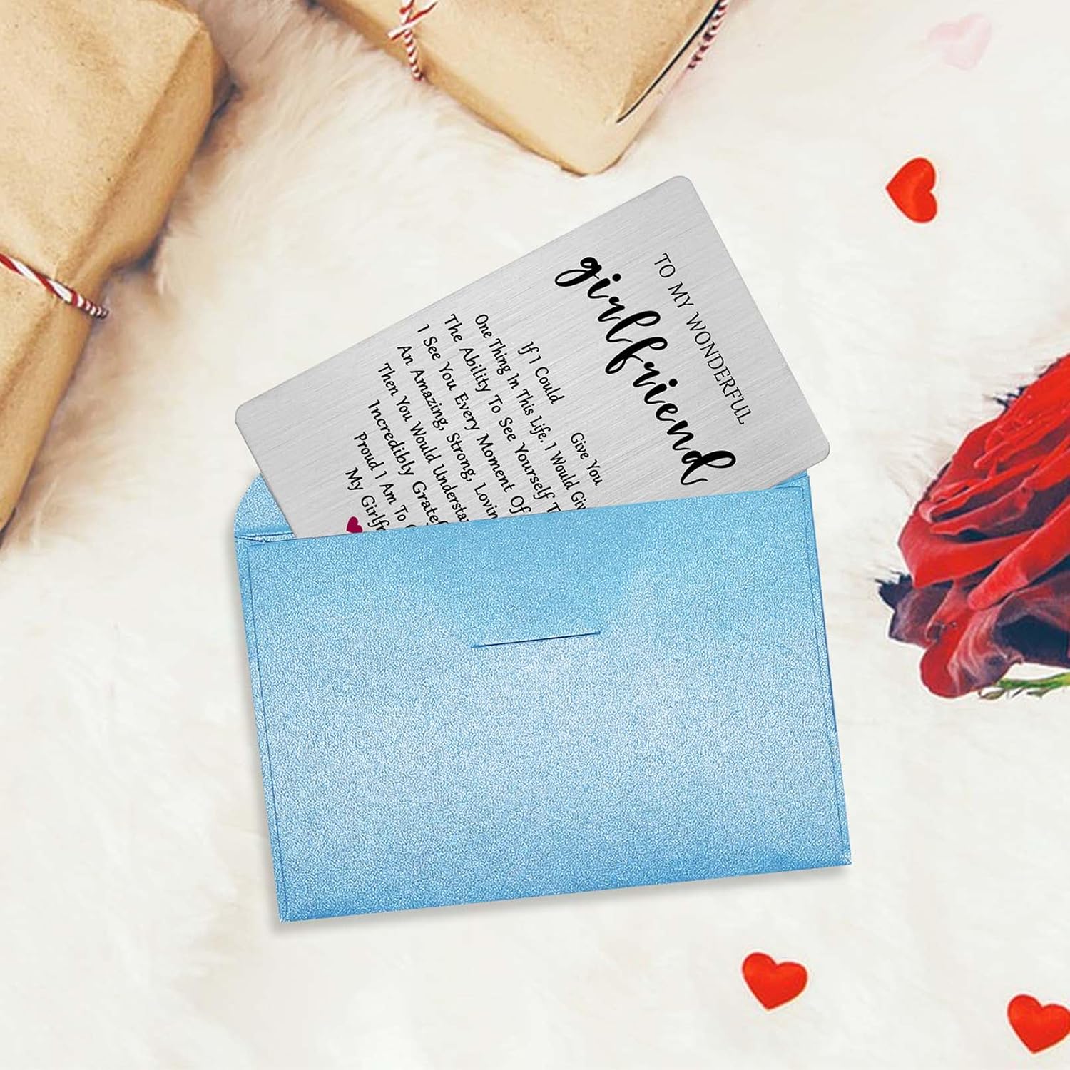 Valentines Day Card For Girlfriend - To My Girlfriend Birthday One Year Anniversary Long Distance Gifts