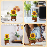 Sunflower Valentines Day Gifts For Her Him Crochet Sunflower Get Well Gifts For Women Emotional Support Plush Plant For Desk Decor