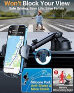 2024 Ultimate Car Phone Mount - Strongest Suction, Military-Grade, Black