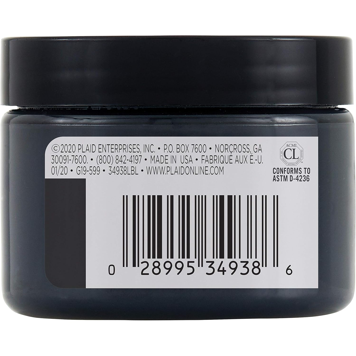 FolkArt 34938 Design Crème Paint, Classic Black, 3 oz