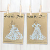 Bridal Shower Games - Guess The Dress Bridal Shower Game For 50 Guests - Funny Wedding Decorations Party Supplies Games Ideas