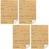 Happy Birthday Wrapping Paper For Men Women Boys Girls Kids, 20 X 28 Inches Per Sheet (4 Sheets: 15 Sq. Ft. Ttl.) Brown Recycled Kraft Folded Gift Wrap Paper For Baby Shower Daddy All Birthday Occasions