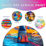 Orange Acrylic Paint, Professional 7 Fl Oz Paints For Canvas Painting, Premium Art Craft Paint For Glass, Rocks, Canvas, Wood, Ceramics, Fabrics, Leather - Art Supplies (Orange, 7 Fl Oz)