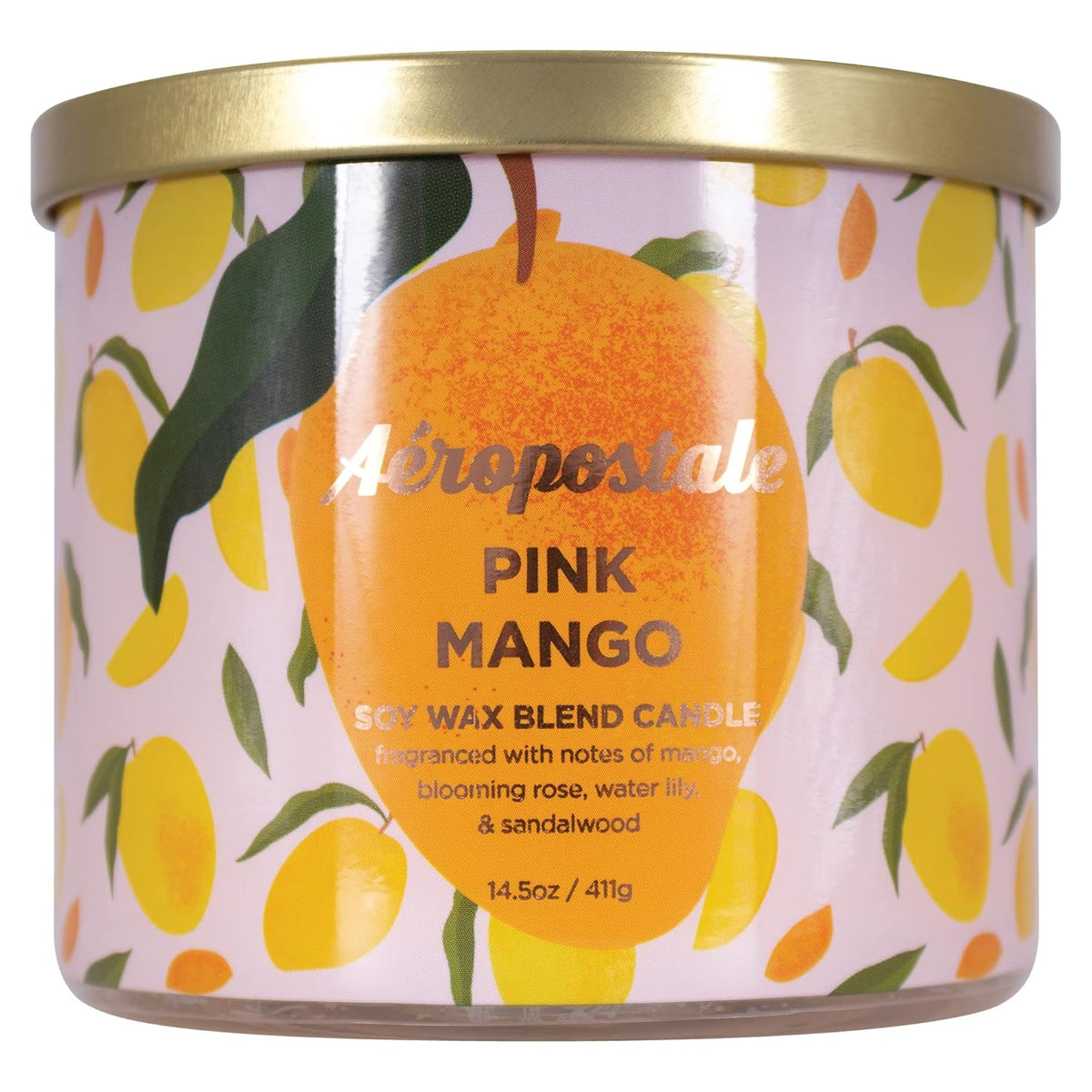 Aeropostale Candle Scented Candles, Pink Mango Soy Candle