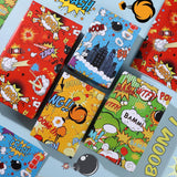 Comic Birthday Wrapping Paper, 19.7'' × 27.6'', 12 Sheets Comic Gift Wrap Colorful Cartoon Print Wrapping Paper With Pow Designs For Kids Birthday Holiday Party Supplies