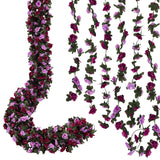 8 Pcs 65.6 Ft Flower Garland Rose Vines, Rose Garland For Decoration, Flower Vine For Room Table Birthday Wedding Party Garden Wall Decor