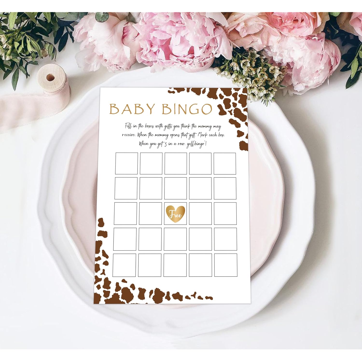 Baby Shower Games - Cowboy Baby Bingo Game For 30 Guests With Game Cards, Gender Reveal Games (24)