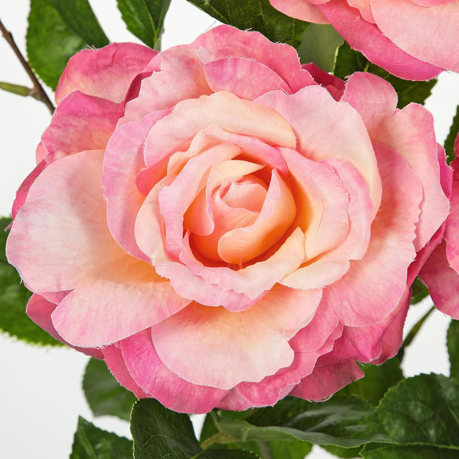 3Pcs Light Pink Roses Artificial Flowers Bouquets 26.3" Fake Flower Arrangements Silk Flowers Rose With Long Stem Floral Branch Faux Roses Flowers For Diy Table Centerpieces Home Decor