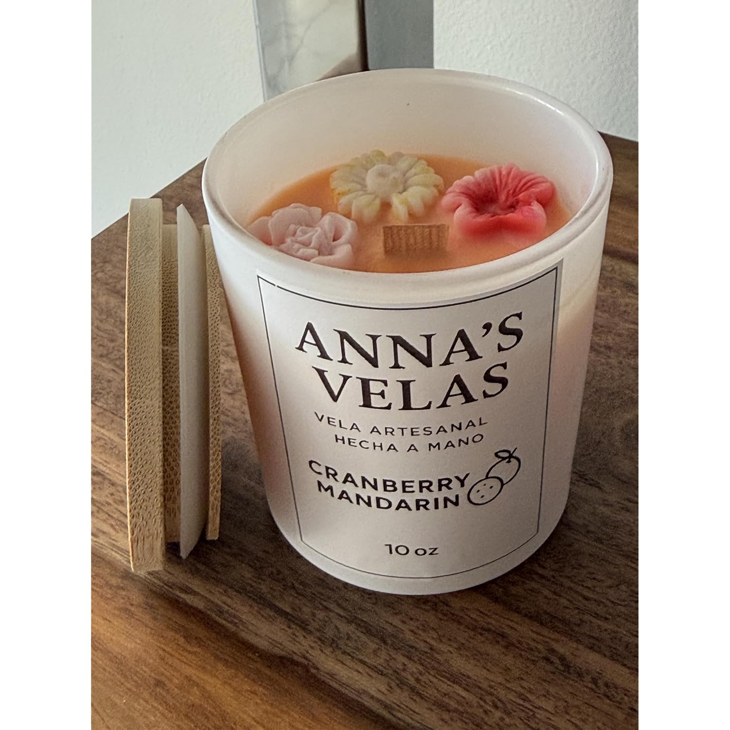 - Cranberry Mandarin 10 0Z Handmade Soy Candle