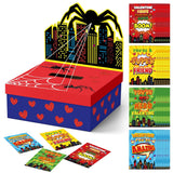 Valentines Day Mailbox Diy Spider Boxes With 32 Greeting Cards Valentine'S Day Table Box Gift For Party Favor Sets For School Classroom Gifts Exchange