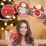 Christmas Scratch Off Cards (50 Pack), Xmas Scratcher Tickets, Snowman Party Game For Wedding Baby Shower Birthday Supplies Decorations - C02