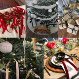 Velvet Ribbon Set 20Yd, Velvet Ribbon Spool For Christmas Wreath Decoration Handmade Craft Ornaments Gift Wrapping & Bow Making (Black, 5/8")