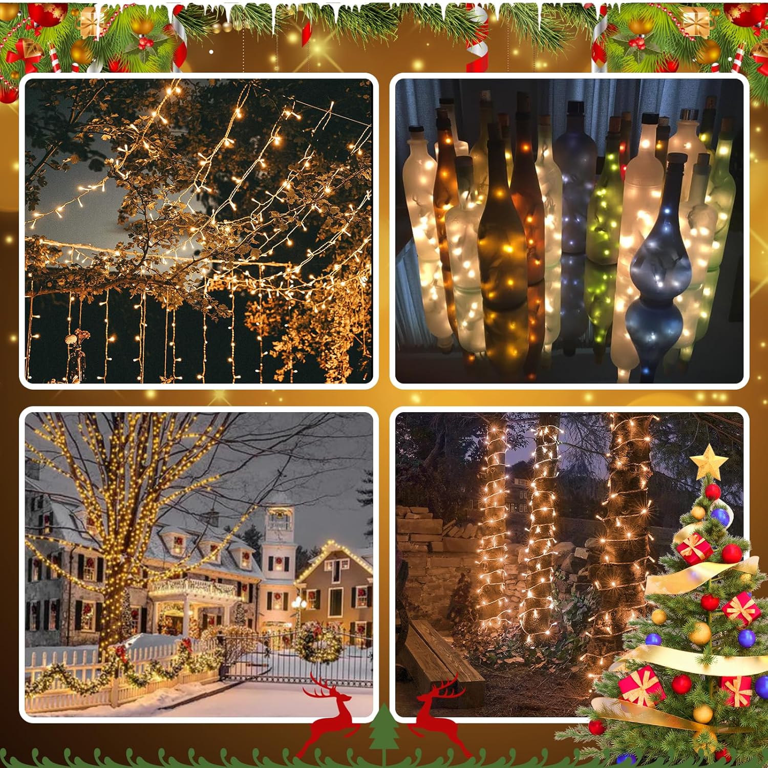 Slow Twinkle Lights, 20 Led Soft Twinkling Mini Christmas String Lights On White Wire Cord, Ul Approved 7 Ft,Connect Up