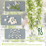 5.9Ft Babys Breath Artificial Flowers Garland - 1Pcs Lush Baby Breath Flowers Artificial Bulk Vines, White Flower Garlands For Wedding Arch Party Fireplace Backdrop Indoor Outdoor Decor