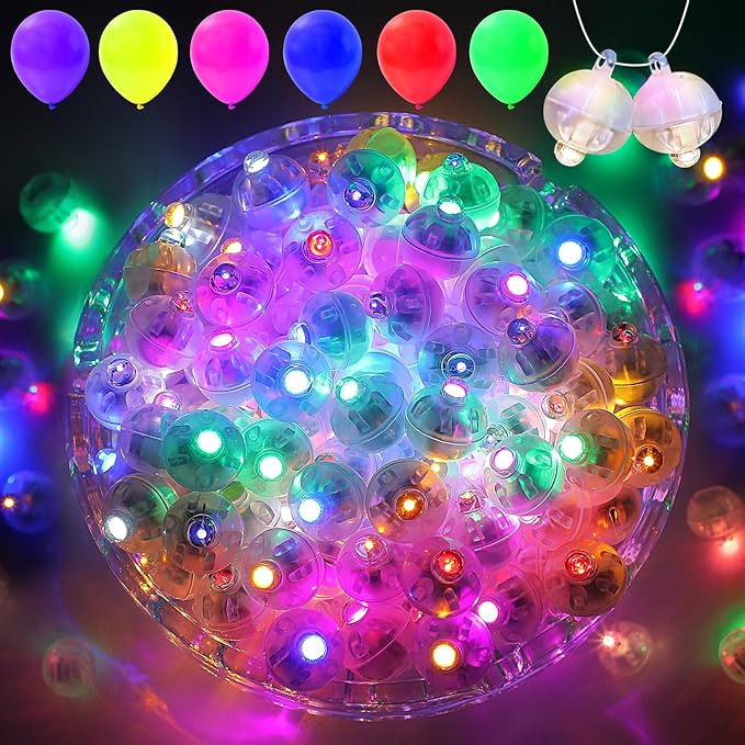 100 Pcs Mini LED Lights with Hooks Waterproof Colorful Tiny Round Party Decoration Lights