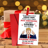 You Are A Great Mom Card - Funny Mom Birthday Card With Red Envelope From Daughter, Son, Or Grandchild Happy Birthday Cards For Mother Aunt Grandma Wife Women Mothers Day Birthday Gift