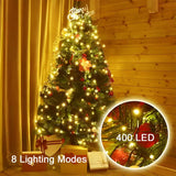 Christmas Tree Lights,2M/6.6Ft 400Led Fairy Light With Remote Control,16 Lines String Light,8 Modes,Timing Function,Led