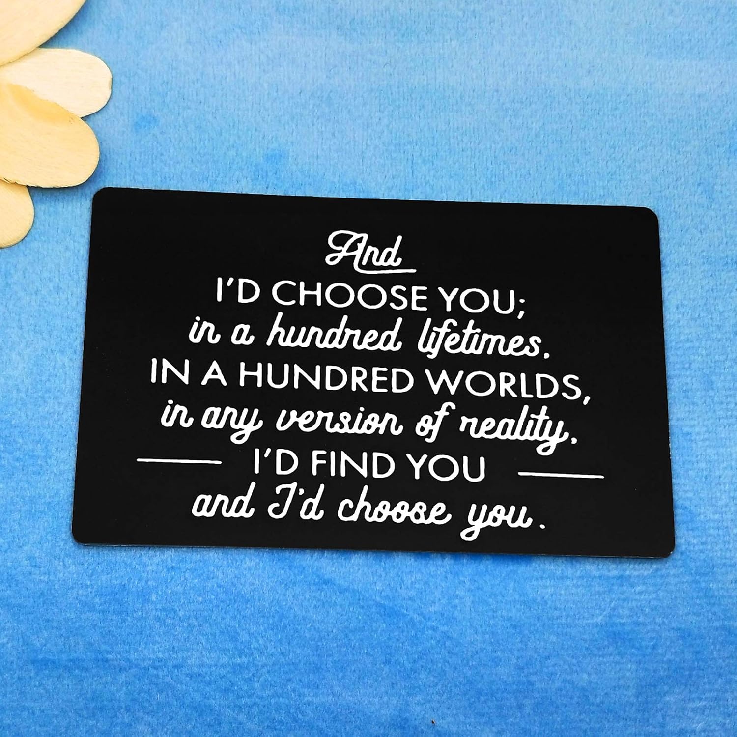 Engraved Wallet Love Note Insert Anniversary Card Gifts For Men Women Husband Gifts From Wife Wedding Day Gift Boyfriend Gifts Valentines Day Jewelry I'D Choose You Metal Cards Birthday Card Gifts