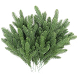 50 Pcs Artificial Pine Branches Green Plants Pine Needles Diy Accessories For Garland Wreath Christmas And Home Garden Decor (50, Green)