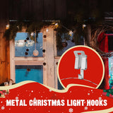 Christmas Light Clips Metal Christmas Lights Hooks For Outdoor Seasonal Lighting Gutter Clips For Eaves Hangable Festive Christmas Outdoor Decorations Christmas Holiday Decorations 50 Pcs
