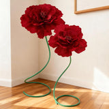 2 Pcs 5 Ft Large Rose Flowers Giant Artificial Roses Valentine Standing Huge Handcrafted Flowers For Window Reception Banquet Ceremony Floral Decor Garden Hotel Office Birthday Wedding Party