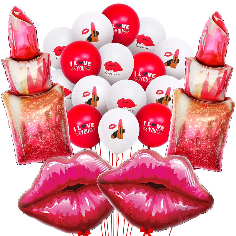 Big 30 Inch, Red Lips Balloons - Pack Of 36 | Huge 49 Inch Red Lipstic