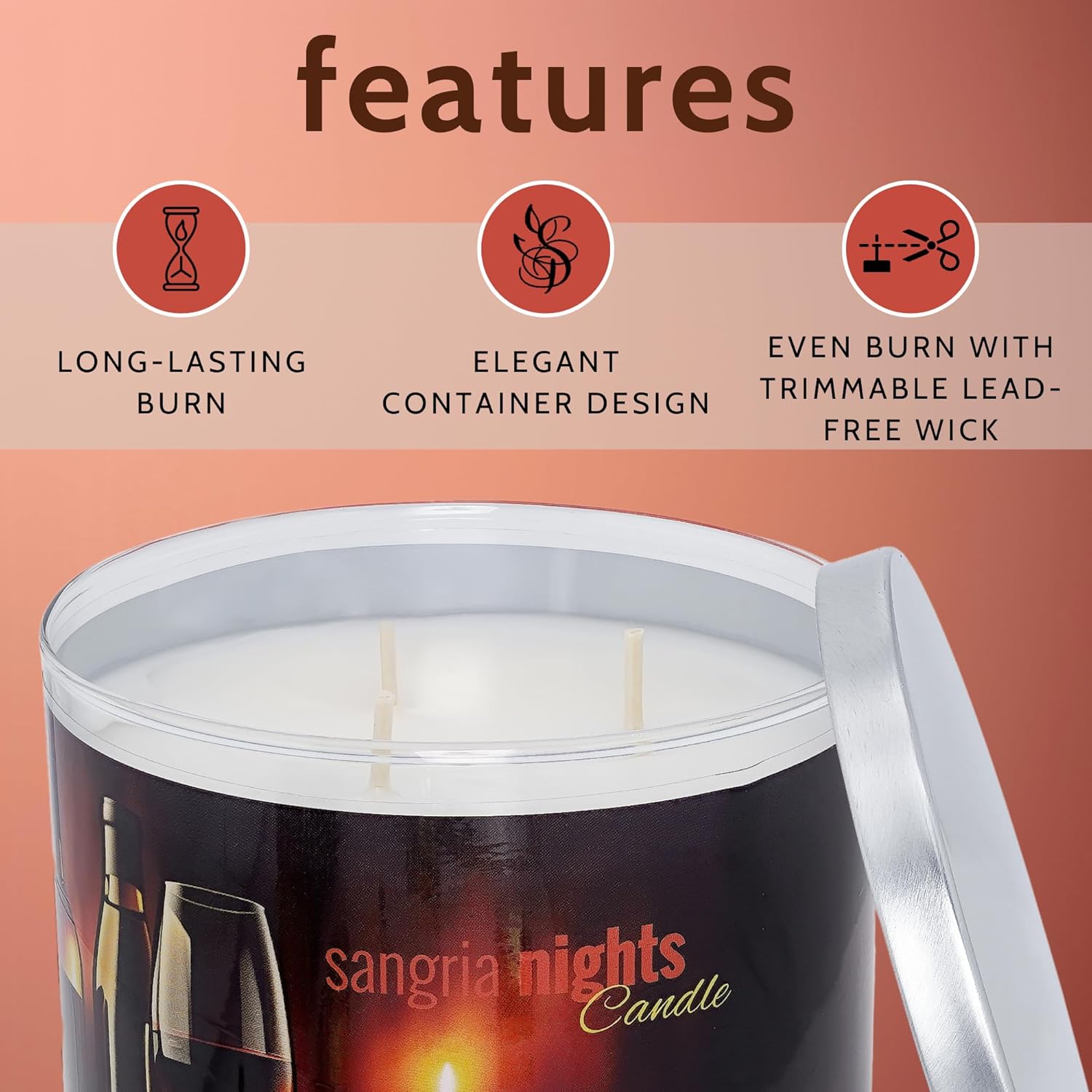 Sangria Nights Scented Candle, 18 Oz