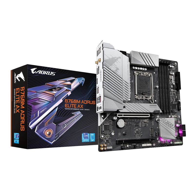 GIGABYTE B760M AORUS Elite AX (LGA 1700/ Intel/ B760/ M-ATX/ DDR5/ Dual M.2/ P