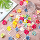 100 Pieces Faux Flower Heads For Crafts Artificial Silk Plum Blossom Heads For Home Room Wedding Party Marriage Car Shoes Hats, 1.8 Inch (Mixed Colors)