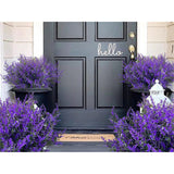 Artificial Lavender Flowers 10 Bundles Fake Outdoor Flowers Uv Resistant No Fade Faux Plastic Plants Garden Porch Window Home Decoration?Purple?