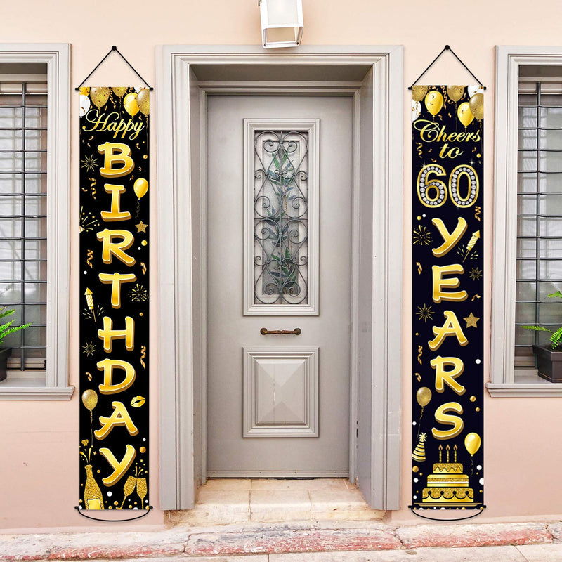 60Th Birthday Party Banner Decorations Cheers To 60 Years Banner 60Th