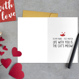Cute Cat Valentines Day Card, Funny Valentines Day Card For Cat Lover, Lovely Anniversary Cards For Man Woman, You'Re My Purrrson
