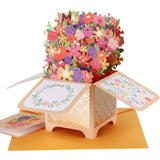 Flower Pop Up Card, Birthday Card For Mom, Wife, Friends, Handmade 3D Bouquet Greeting Cards For Graduation, Get Well, Thank You, Mother'S Day, All Occasion, With Blankcard And Envelope