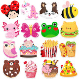 Valentines Cards For Kids School Classroom Exchange Cards With Envelopes Stickers Cute Adorable Animal Food Desserts Designs (Cute Valentine)